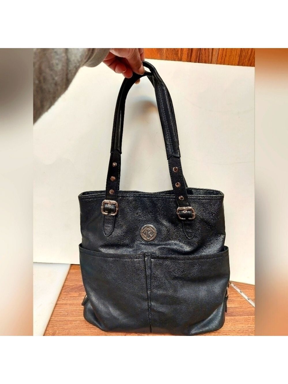 Relic Black Synthetic Double Front Pockets Tote Shoulder Bag